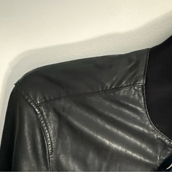 ALLSAINTS Leather Jacket XL Mens Black XL Biker Bomber All saints - Picture 9 of 16